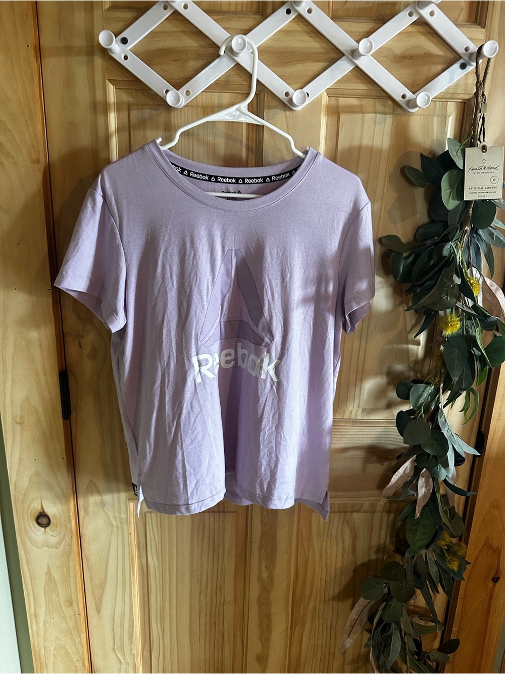 Reebok Lavender Short-Sleeve Logo Tee